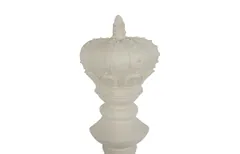 King Chess Wall Decor, Cast Stone White