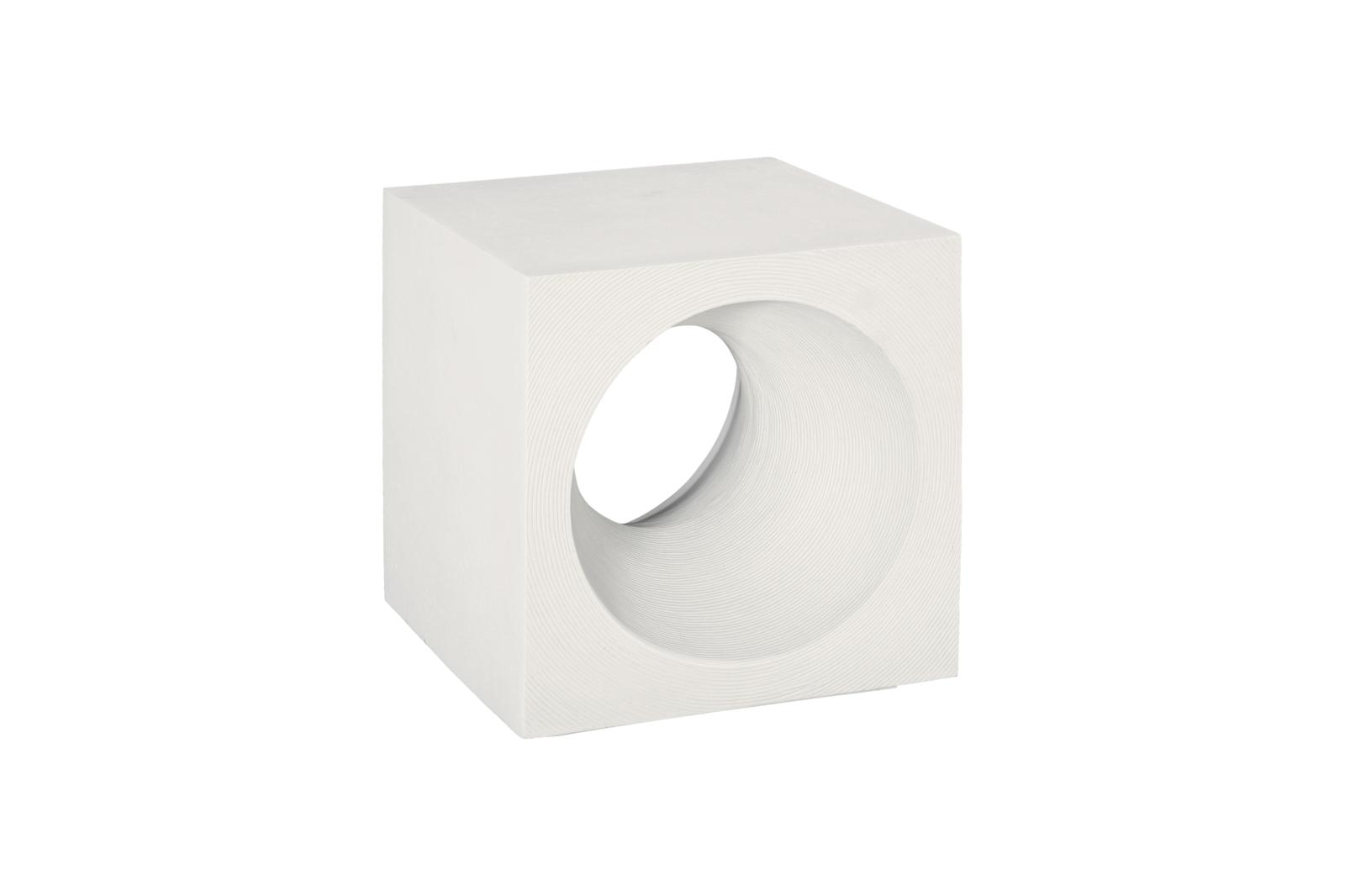 Void Side Table, White Stone