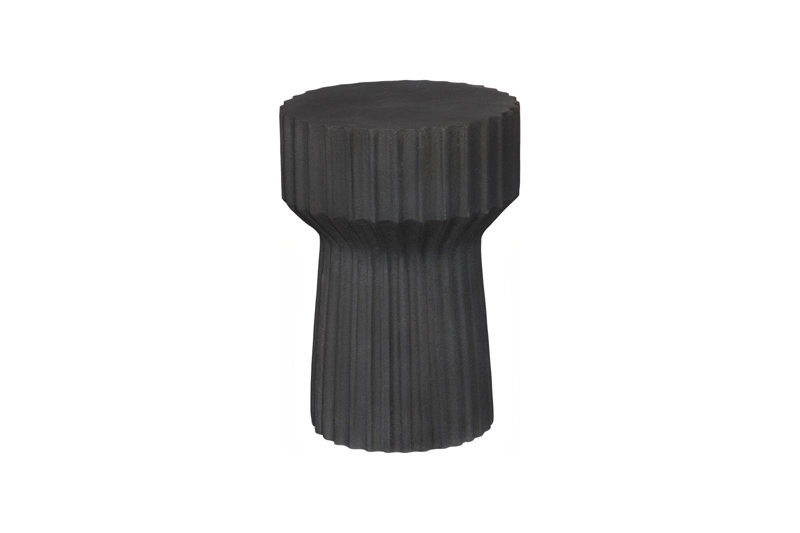 Vetra Side Table, Charcoal Stone