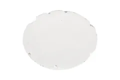 Shear Side Table, Oval, White Stone