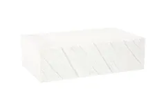 Shear Coffee Table, Rectangle, White Stone