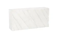 Shear Console  Table, Rectangle, White Stone