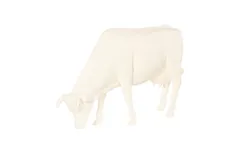 Life Size Cow, Grazing, Off White