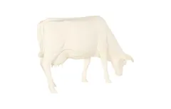 Life Size Cow, Grazing, Off White