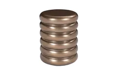 Ribbed Stool, Polished Bronze