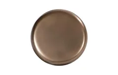 Ribbed Stool, Polished Bronze