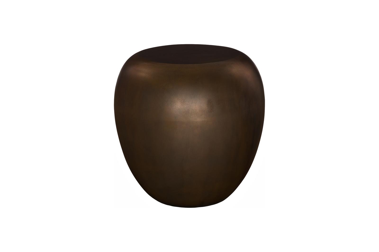 River Stone Side Table, Bronze