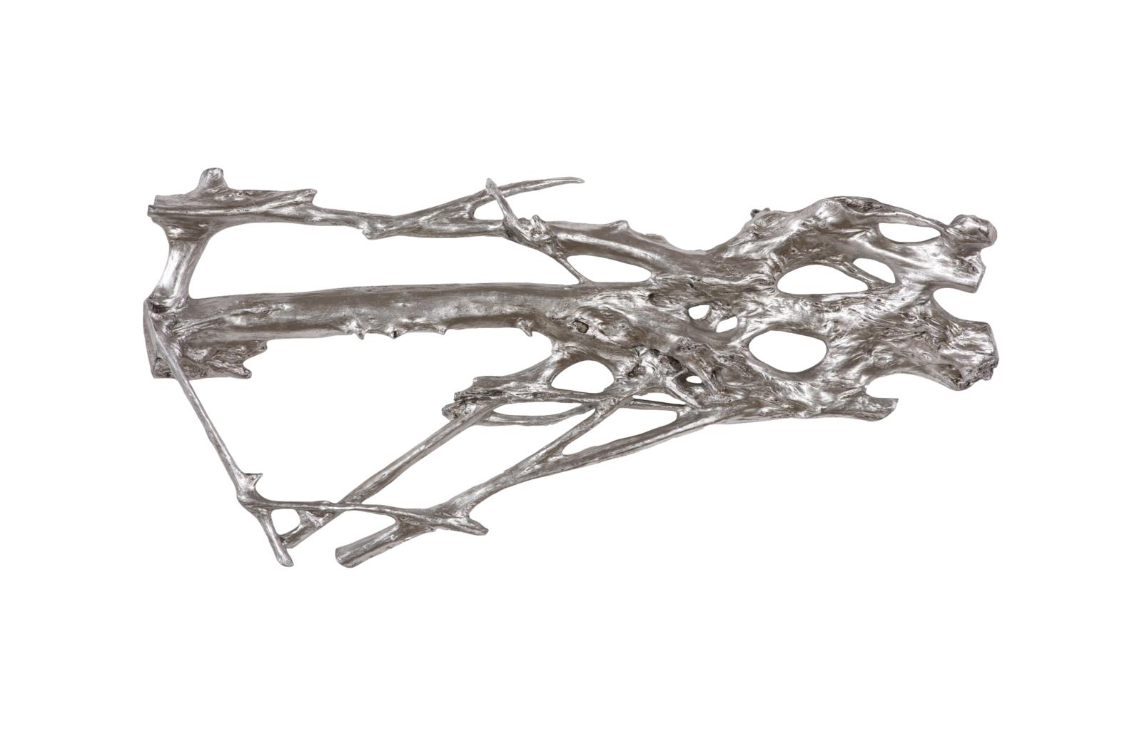 Root Wall Art, Large, Silver Leaf