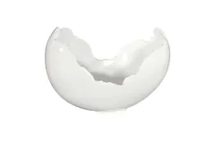 Burled Bowl, Glossy White