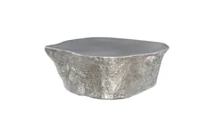 Bark Coffee Table, Silver Leaf