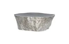 Bark Coffee Table, Silver Leaf
