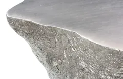 Bark Coffee Table, Silver Leaf
