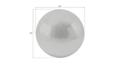 Floor Ball, Large, Silver Leaf
