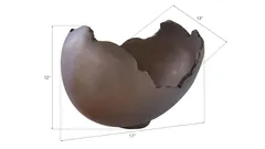 Burled Bowl, Resin, Bronze Finish
