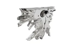 Luxe Freeform Console Table, Silver Leaf