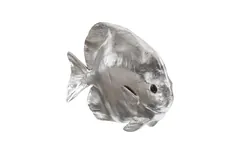 Australian Bat Fish Wall Sculpture, Resin, Silver Leaf