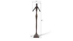 Speak No Evil Slender Sculpture, Large, Resin, Bronze Finish