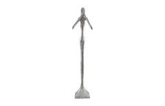 Speak No Evil Slender Sculpture, Large, Resin, Silver Leaf