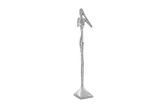 See No Evil Slender Sculpture, Large, Resin, Silver Leaf