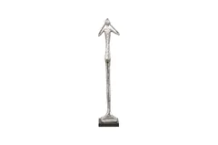 Hear No Evil Slender Sculpture, Small, Resin, Silver Leaf