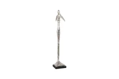 Speak No Evil Slender Sculpture, Small, Resin, Silver Leaf