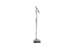 Speak No Evil Slender Sculpture, Small, Resin, Silver Leaf