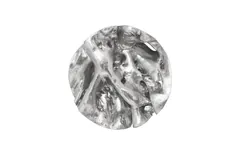 Cast Root Wall Tile, Resin, Silver Leaf, Round
