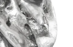 Cast Root Wall Tile, Resin, Silver Leaf, Round