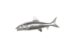 Bonefish Wall Sculpture, Resin, Silver Leaf