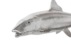 Bonefish Wall Sculpture, Resin, Silver Leaf