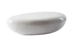 River Stone Coffee Table, Gel Coat White, Large