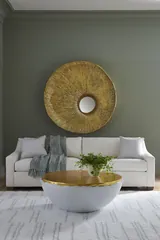 Broken Egg Coffee Table, White and Gold Leaf
