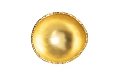 Broken Egg Bowl, White and Gold Leaf