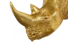 Rhino Wall Art, Resin, Gold Leaf