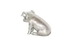 Sitting Piglet, Silver Leaf