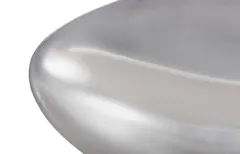River Stone Coffee Table, Liquid Silver, Small