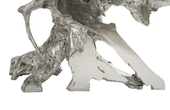 Sable Cast Root Console Table, Silver Leaf