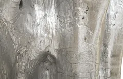 Freeform Bar Table, Silver Leaf