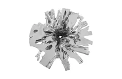 Abyss Cast Root Coffee Table With Glass, Silver Leaf