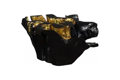 Noir Cast Root Coffee Table, Black, Gold Leaf