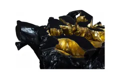 Noir Cast Root Coffee Table, Black, Gold Leaf