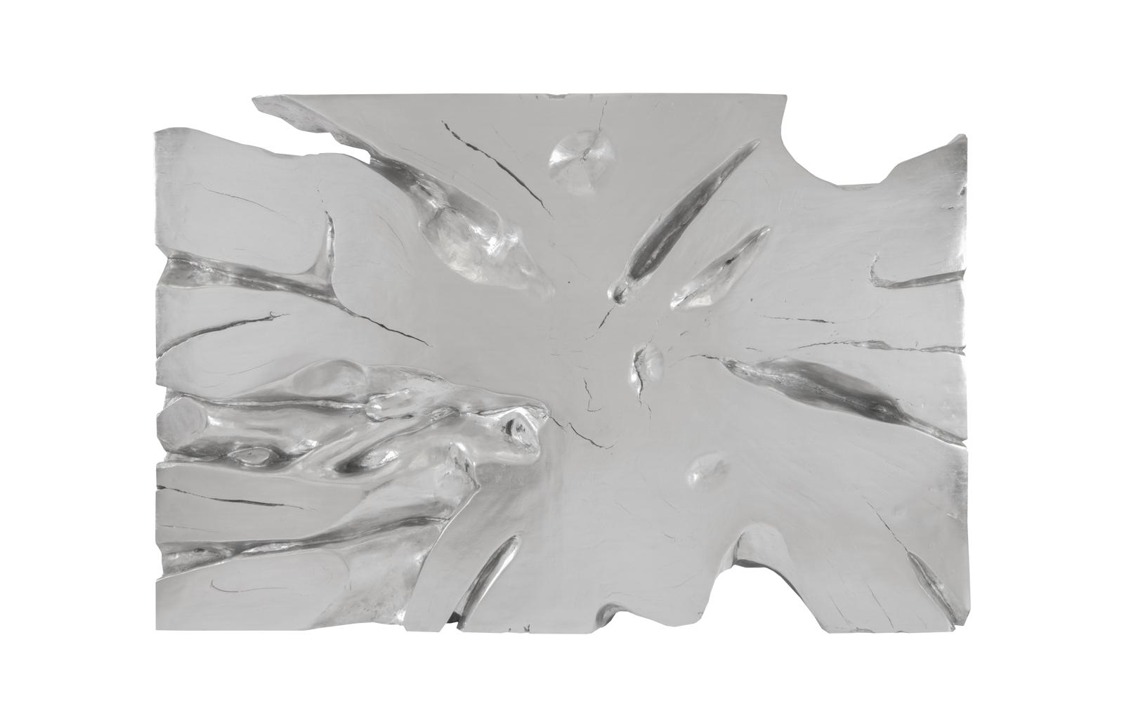 Colossal Freeform Wall Art, Large, Silver Leaf