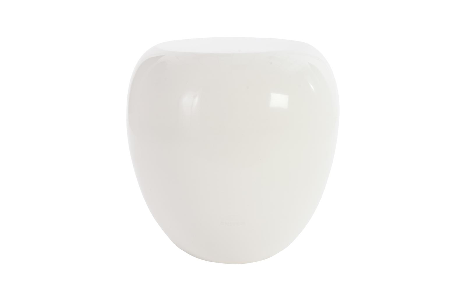 River Stone Side Table, Gel Coat White