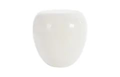 River Stone Side Table, Gel Coat White