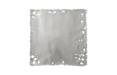 Galvanized Square Wall Tile, Silver Leaf, Set 3