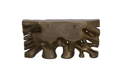 Square Root Console Table, Resin, Antique Bronze Finish