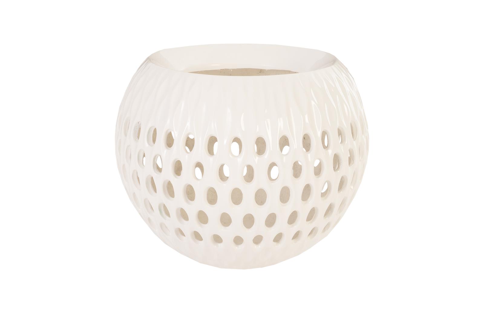 Breathe Planter, Gel Coat White
