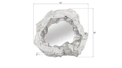 Rock Pond Mirror, Silver Leaf