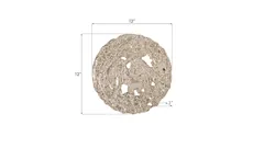 Molten Wall Disc, Small, Silver Leaf