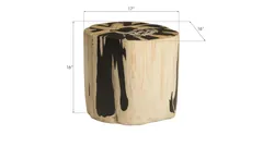 Cast Petrified Wood Stool, Resin